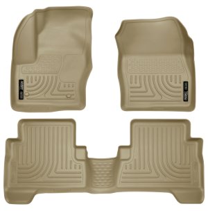 Ford Escape Floor Liners - Front + Rear - Husky Liners - WeatherBeater - Tan - 2013